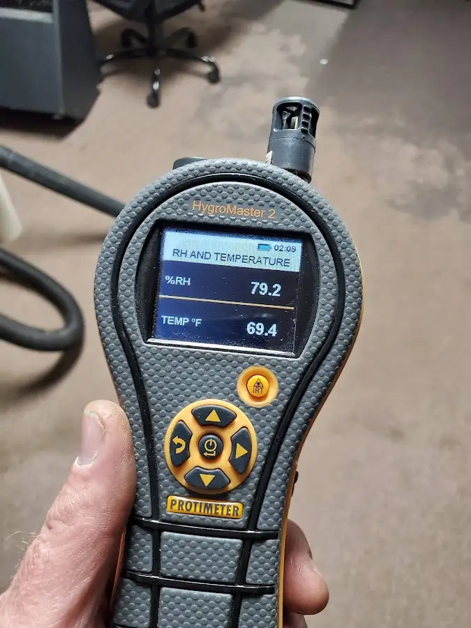 Moisture meter humidity assessment for Fire & Smoke Damage Restoration in Baxter